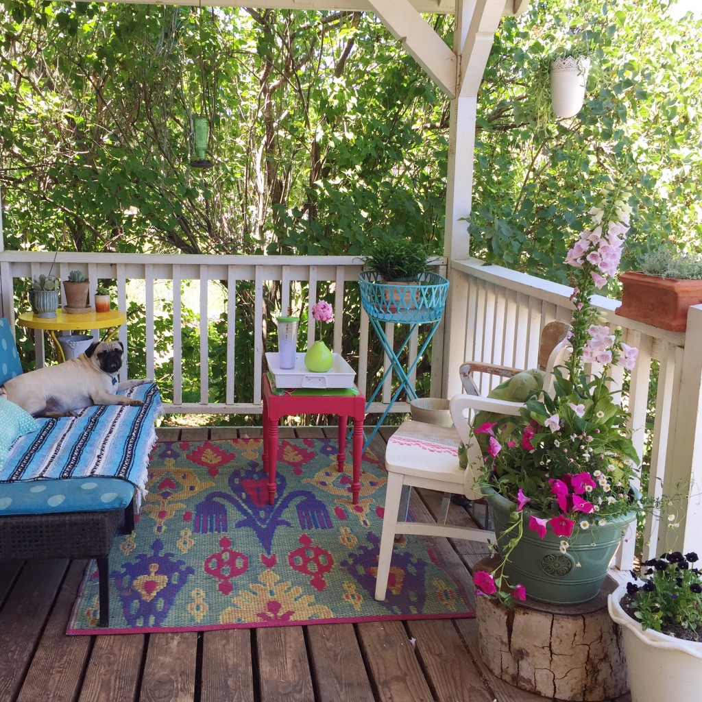 on the porch