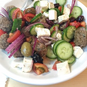 lamb meatball salad